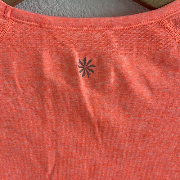 Athleta Fast Track Tee Orange Bright Running Athleisure Medium - Picture 5 of 6